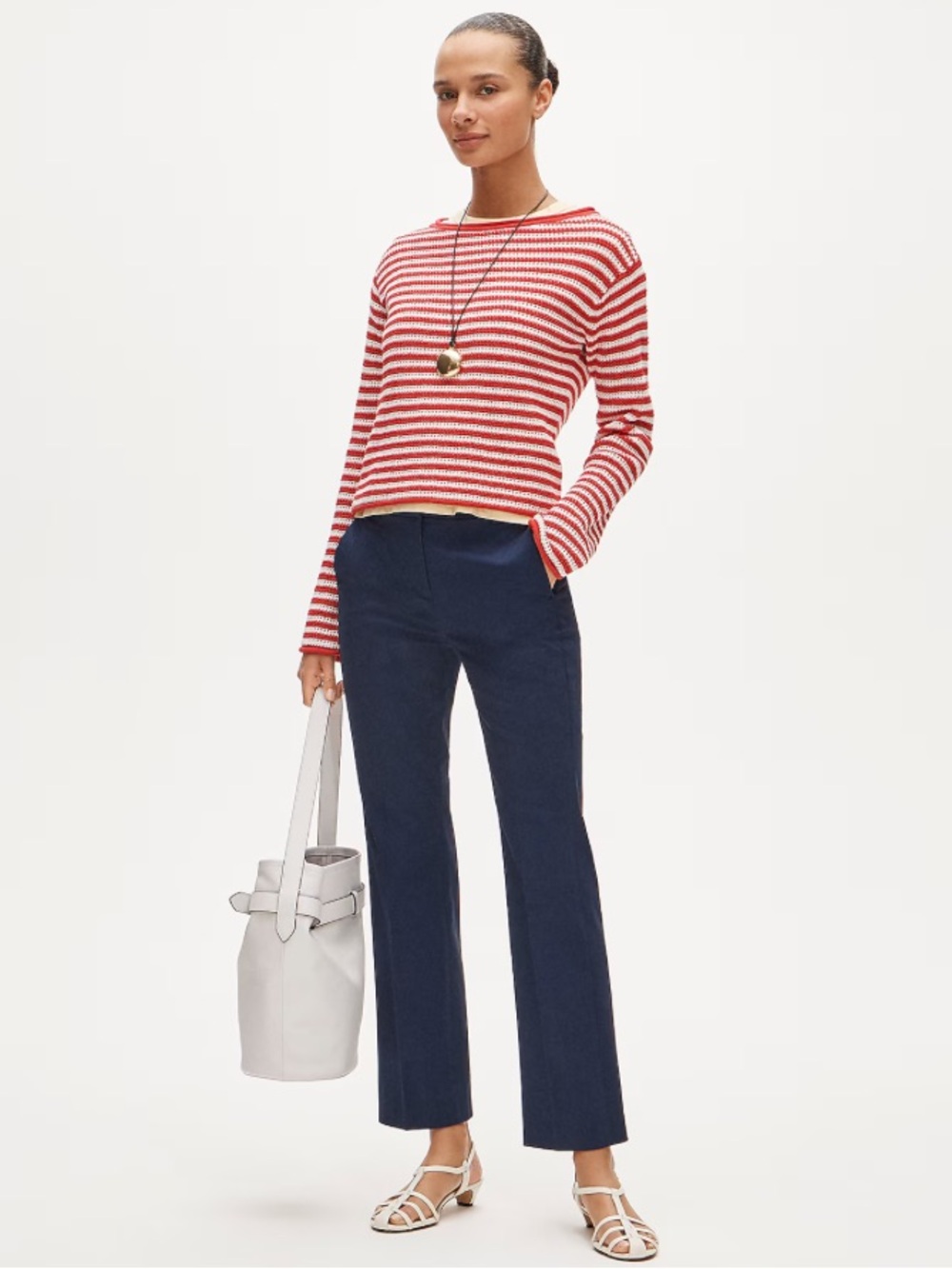 J. Crew Kaya pant in sateen - Deep Marina